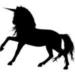Wild unicorn silhouet