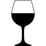 Poloprázdná sklenice na víno