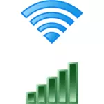 Wi-Fi ikony nastavit vektorové ilustrace