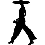 Stylish lady silhouette