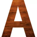 木材纹理字母 A