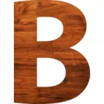 Alfabeto de textura de madera B