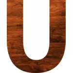 Dřevěné velké písmeno U