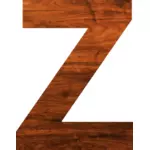 Puun tekstuuri aakkoset Z