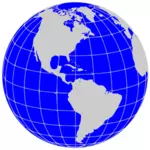 Amerika wereld globe vector illustraties