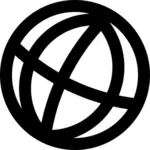 גרפיקה וקטורית סמל של גלובוס העולם