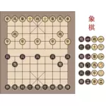 Papan catur Cina vektor gambar
