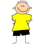 Żółta Koszulka chłopiec