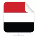 Stiker bendera Yaman
