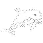 Delfin conecta puncte vector imagine