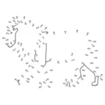 Lion conecta puncte vector imagine