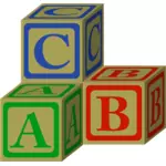 ABC blocos vector imagem