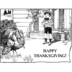 Happy Thanksgiving kort vektor illustration