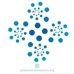 Blue dots vector graphics