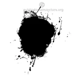 Zwarte inkt splatter vectorafbeeldingen