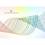 Dalgalı renkli çizgiler vektör grafikleri