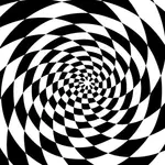 Black and white whirl vector graphics