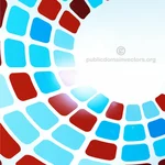 Blue and red tiles vector