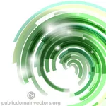 Verde circular formas vetoriais