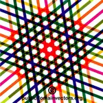 Kruisende kleurrijke lijnen vector