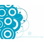 Vector azul círculos abstractos