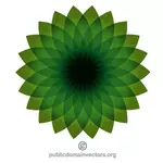Green rosette vector graphics
