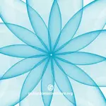 Sininen ruusukkeen muotoinen vektori