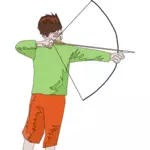 Archer băiat desen abstract