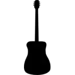 Acoustic guitar silhouette vector illustration