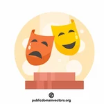 Happy and sad masks