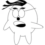 Dogbert style shouting cartoon creature vector clip art