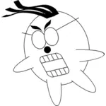 Angry cartoon character vector image