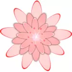 Pink flower vector drawing