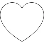 Outline vector clip art of heart