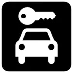Rent a car sign vector image