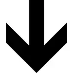 AIGA back or down arrow sign vector image