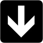 AIGA back or down inverted arrow sign