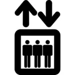 Ascenseur sign vector image