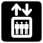 Ascenseur sign vector image