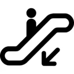 Escalator AIGA '' down'' sign vector image