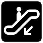 Эскалатор '' вниз '' знак векторное изображение