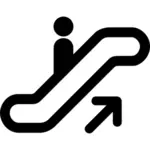 АЙГА эскалатор '' до '' знак векторное изображение