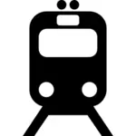 路面電車ストップ サイン ベクトル描画