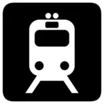 Spårvagn station tecken vektor ritning