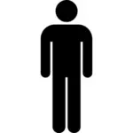 पुरुषों की टॉयलेट साइन वेक्टर छवि