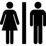 AIGA toilette sign vector image