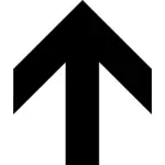 AIGA up or forward arrow sign vector image