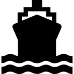 Barca dock segno disegno vettoriale
