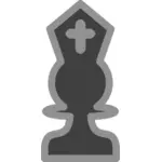 Vektorové grafiky temné šachy postava biskupa