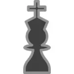 Vektor bilden av mörka schack figur kungen